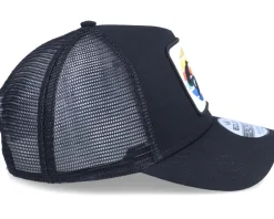 Trucker-Iconic Surfer Sunset Logo Patch Black Trucker -
