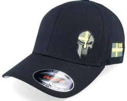 Flexfit-Army Head Sverige Sweden Army Skull Black Flexfit -