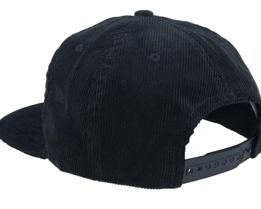 Snapback-Wild Spirit Swedish Dalarna Landscape Corduroy Snapback - Black