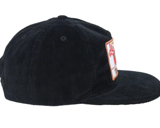 Snapback-Wild Spirit Swedish Dalarna Landscape Corduroy Snapback - Black