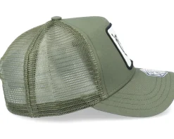 Trucker-Critiql Hit Sword Shield Dice Patch Olive Trucker -