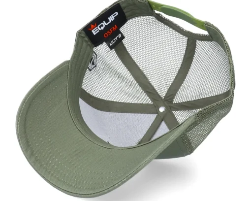 Trucker-Critiql Hit Sword Shield Dice Patch Olive Trucker -