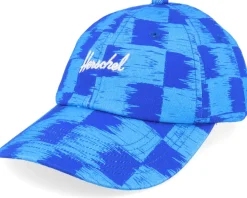 New Herschel Sylas Cap Check Yourself Dazzling Blue Dad Cap -
