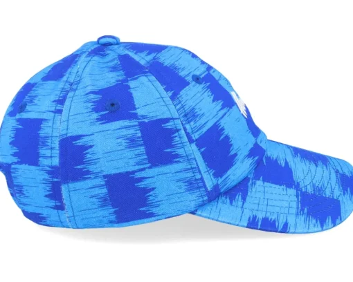 New Herschel Sylas Cap Check Yourself Dazzling Blue Dad Cap -
