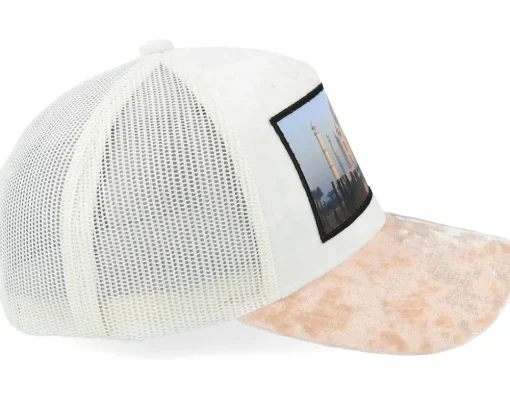 Trucker-Calza Pennello Taj Mahal Velvet /Peach/Ivory A-frame Trucker - White