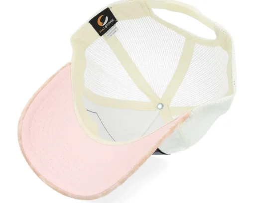 Trucker-Calza Pennello Taj Mahal Velvet /Peach/Ivory A-frame Trucker - White