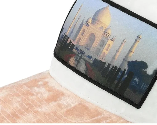Trucker-Calza Pennello Taj Mahal Velvet /Peach/Ivory A-frame Trucker - White