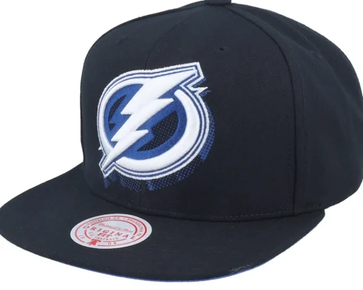 Snapback-Mitchell & Ness Tampa Bay Lightning Big Face 7.0 Snapback - Black