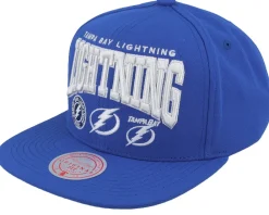 Snapback-Mitchell & Ness Tampa Bay Lightning Champ Stack Navy Snapback -