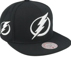 Best Mitchell & Ness Tampa Bay Lightning Evergreen Black White Cap Black Snapback -