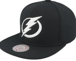Best Mitchell & Ness Tampa Bay Lightning Evergreen Black White Cap Black Snapback -