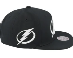 Best Mitchell & Ness Tampa Bay Lightning Evergreen Black White Cap Black Snapback -