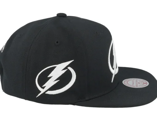 Best Mitchell & Ness Tampa Bay Lightning Evergreen Black White Cap Black Snapback -