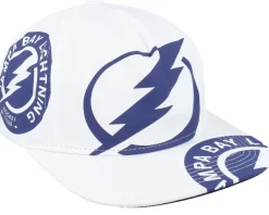 Best Mitchell & Ness Tampa Bay Lightning In Your Face Deadstock Snapback - White