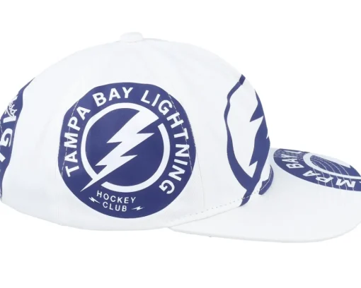 Best Mitchell & Ness Tampa Bay Lightning In Your Face Deadstock Snapback - White