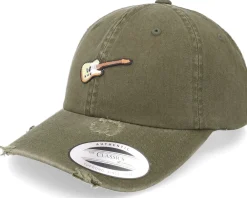 Dad Cap-Abducted Tele Guitar Patch Olive Destroyed Dad Cap