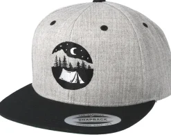 Snapback-Wild Spirit Tent Logo Grey/Black Snapback -