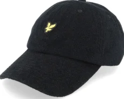 Dad Cap-Lyle & Scott Terry Towelling Baseball Cap Jet Black Dad Cap -