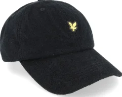 Dad Cap-Lyle & Scott Terry Towelling Baseball Cap Jet Black Dad Cap -