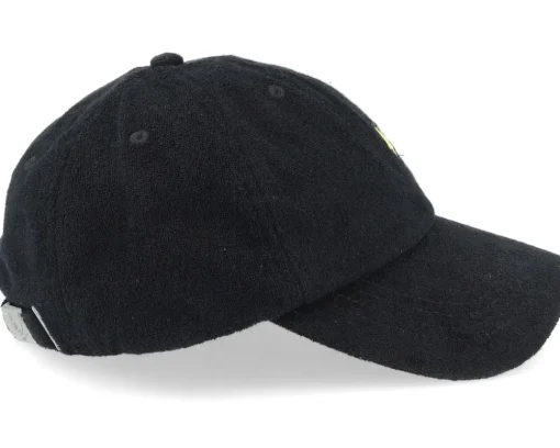 Dad Cap-Lyle & Scott Terry Towelling Baseball Cap Jet Black Dad Cap -