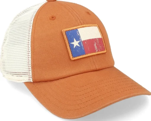 Trucker-American Needle Texas Ballpark Mesh Ivory-desert Trucker - Orange