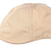 Flat Caps-Stetson Texas Cotton Beige Flat Cap -