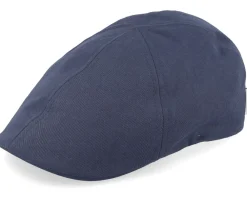Hot Stetson Texas Cotton Navy Flat Cap -