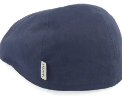 Hot Stetson Texas Cotton Navy Flat Cap -