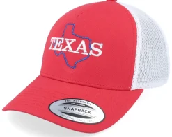Best Iconic Texas 3d Retro Red/White A-frame Trucker -