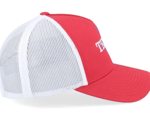 Best Iconic Texas 3d Retro Red/White A-frame Trucker -