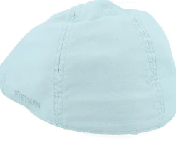 Flat Caps-Stetson Texas Delave Organic Cotton Dusk Blue Flat Cap -
