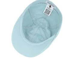 Flat Caps-Stetson Texas Delave Organic Cotton Dusk Blue Flat Cap -