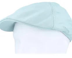 Flat Caps-Stetson Texas Delave Organic Cotton Dusk Blue Flat Cap -