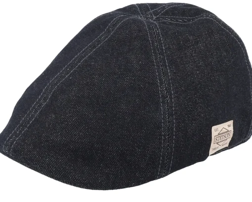 Outlet Stetson Texas Denim Black Flat Cap -