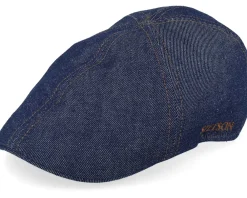 Best Stetson Texas Denim Sustainable Blue Flat Cap -