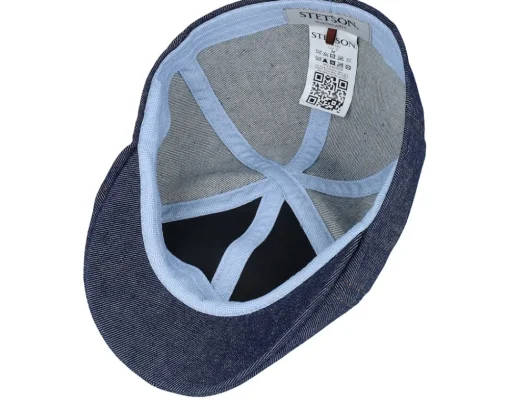 Best Stetson Texas Denim Sustainable Blue Flat Cap -