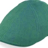 Online Stetson Texas Linen Herringbone Green Flat Cap -
