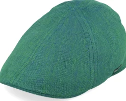 Online Stetson Texas Linen Herringbone Green Flat Cap -