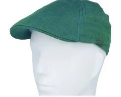 Online Stetson Texas Linen Herringbone Green Flat Cap -