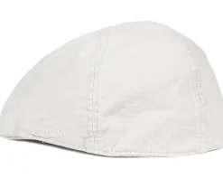 Flat Caps-Stetson Texas Organic Cotton Beige Flatcap -