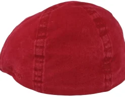 Fashion Stetson Texas Organic Cotton Burgundy Flat Cap -