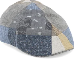 Flat Caps-Stetson Texas Patchwork Patchwork Flat Cap -