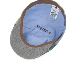 Flat Caps-Stetson Texas Patchwork Patchwork Flat Cap -