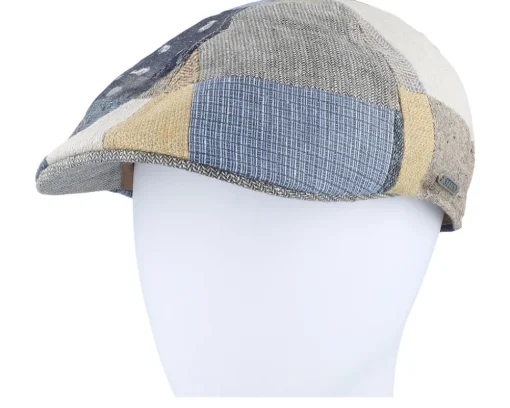 Flat Caps-Stetson Texas Patchwork Patchwork Flat Cap -