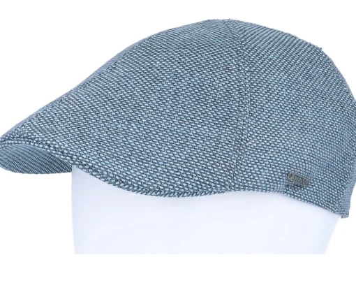 Online Stetson Texas Virgin Wool/Linen Blue Flat Cap -