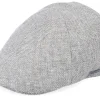 Discount Stetson Texas Virgin Wool/Linen Grey Flat Cap -
