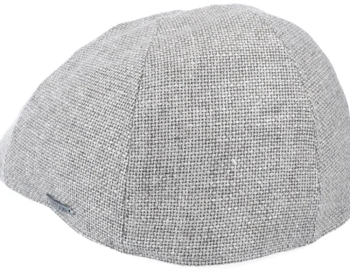 Discount Stetson Texas Virgin Wool/Linen Grey Flat Cap -