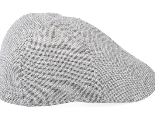 Discount Stetson Texas Virgin Wool/Linen Grey Flat Cap -
