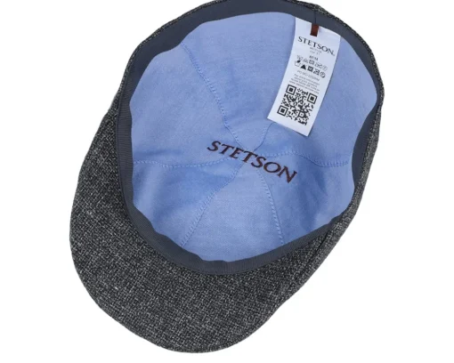 Fashion Stetson Texas Virgin Wool/Linen Grey Flat Cap -