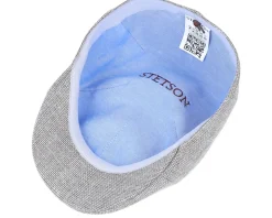 Discount Stetson Texas Virgin Wool/Linen Grey Flat Cap -
